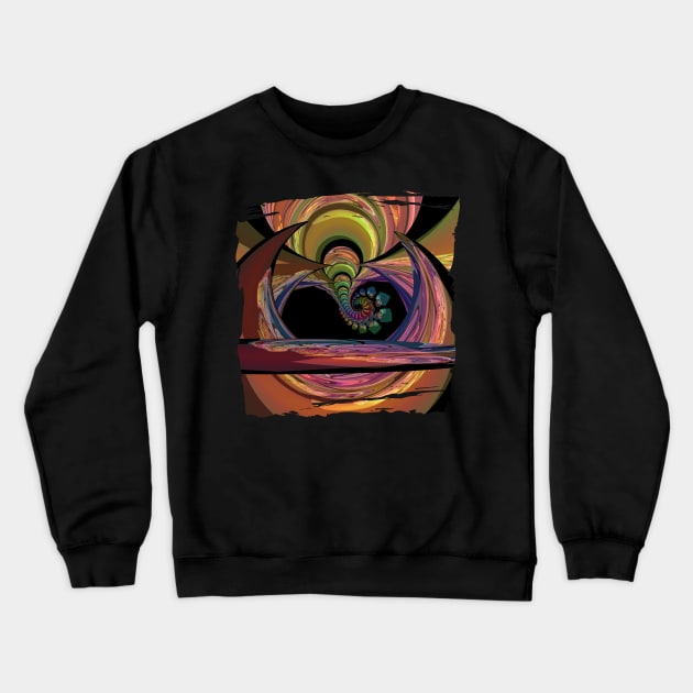 Dramatic Spiral Fractal Crewneck Sweatshirt by Gingezel